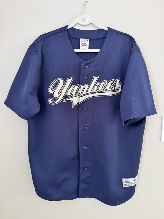 Majestic Other - Vintage MLB New York Yankees Derek Jeter #2 True Fan Baseball Jersey L Navy
